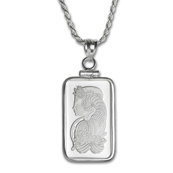 5 gram Silver - PAMP Suisse Fortuna Pendant (w/Chain) 5 gram Silver - PAMP Suisse Fortuna Pendant (w/Chain)